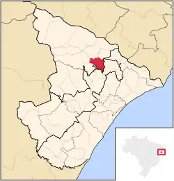 Localização de Graccho Cardoso em Sergipe