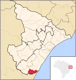 Localização de Indiaroba em Sergipe