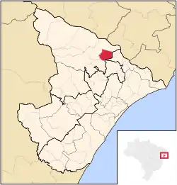 Localização de Itabi em Sergipe
