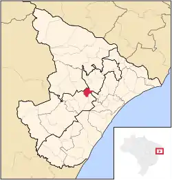 Localização de Moita Bonita em Sergipe