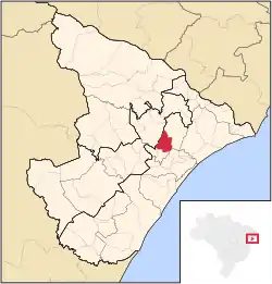 Localização de Siriri em Sergipe