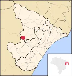 Localização de Pinhão em Sergipe