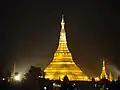 Pagode Shwedagon à noite