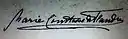 Assinatura de Maria Luísa