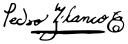 Assinatura de Pedro Blanco