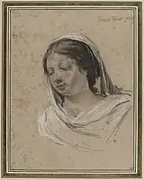 Mulher usando um véu branco (anos 1630), Louvre