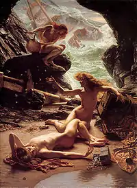 Caverna das ninfas da tempestade, Por Edward John Poynter
