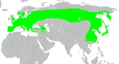 Em verde sua área de distribuição