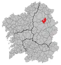 Localização de Castro de Rei na Galiza