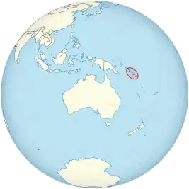 Localização das Ilhas Salomão