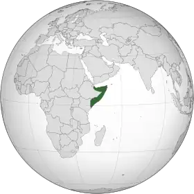 Localização da Somália