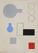 Composição r, guache sobre papel, 1931