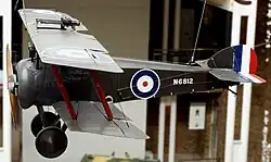 Um Sopwith Camel 2F1 no Museu Imperial de Guerra, Londres.
