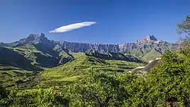 Drakensberg, a mais alta cordilheira do país.