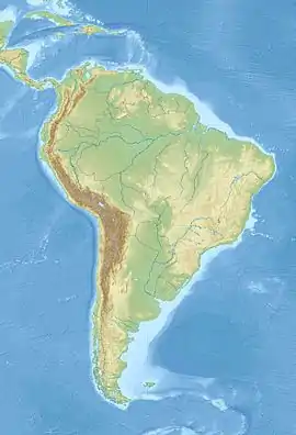 ver no mapa de América do Sul