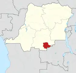 Localização do Cassai do Sul no Congo