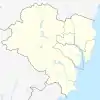 Mapa dos distritos de Ulsan