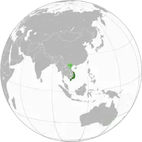 Localização de Vietname do Sul