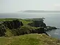 Rue Point no sul de Rathlin, vendo-se até Fair Head