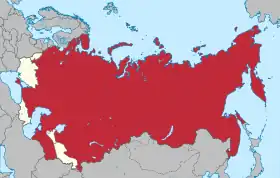 Localização de Rússia bolchevique