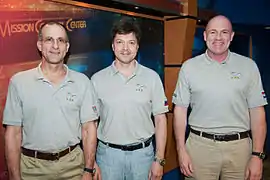 Da esquerda para direita: Pettit, Kononenko e Kuipers