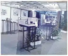 Estande Varixx na Feira Internacional de Informática realizada no Parque do Anhembi, sp, em 1983.