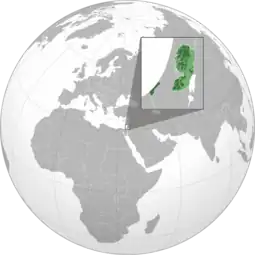 Localização de Palestina