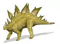 Stegosaurus viveu durante o Jurassico tardio.