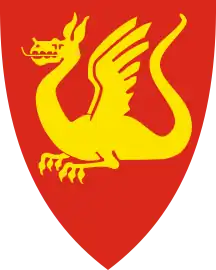 Brasão municipal Stjørdal, Noruega.