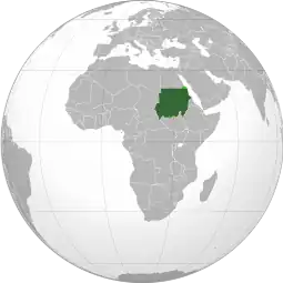 Localização do Sudão