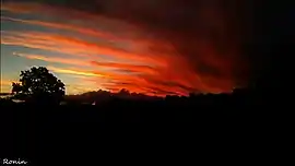 pôr do sol em Mascote