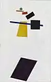 Kazimir Malevich: Suprematismo - Jogador de futebol na quarta dimensão, 1916. Stedelijk Museum