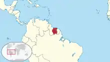 Mapa do Suriname