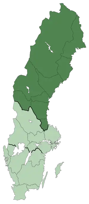 A região histórica da Norrland