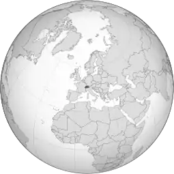 Localização de Suíça