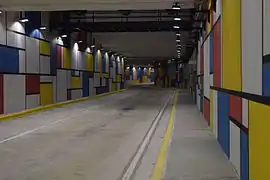 Um dos túneis na Linha 9 de Julio.