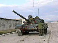 Um blindado T-72 do exército georgiano.