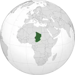 Localização de República do Chade