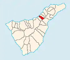 Localização de La Victoria de Acentejo em Tenerife