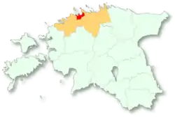 Localização de Talim, no território estoniano.