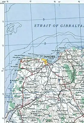 Localização de Tânger