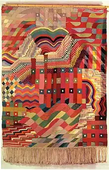 Tapeçaria criada por Gunta Stölzl em 1927-1928.