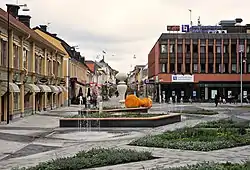 Uma praça na cidade de Nyköping