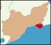 Localização de Marmara Ereğlisi na província de Tekirdağ