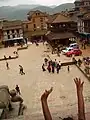 Pátio de templo em Bhaktapur