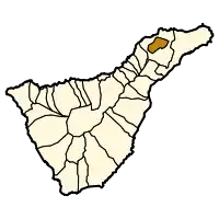 Localização de Tegueste em Tenerife