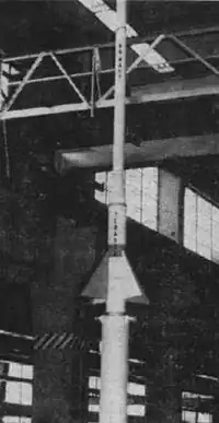 Um foguete Terasca sendo preparado