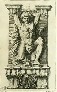 Atlante a dominar uma harpia