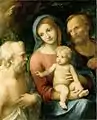 CORREGGIO - The Holy Family with Saint Jerome (1517-19)