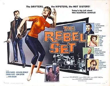 Cartaz de The Rebel Set, que versava sobre os beatnicks. O filme não chegou a ser exibido no Brasil